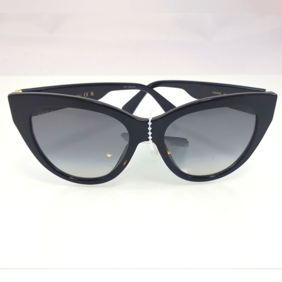 NWD$495 GUCCI GG0460S 001 Black Grey Gradient Cat Eye UV Protection Sunglasses - Picture 12 of 16